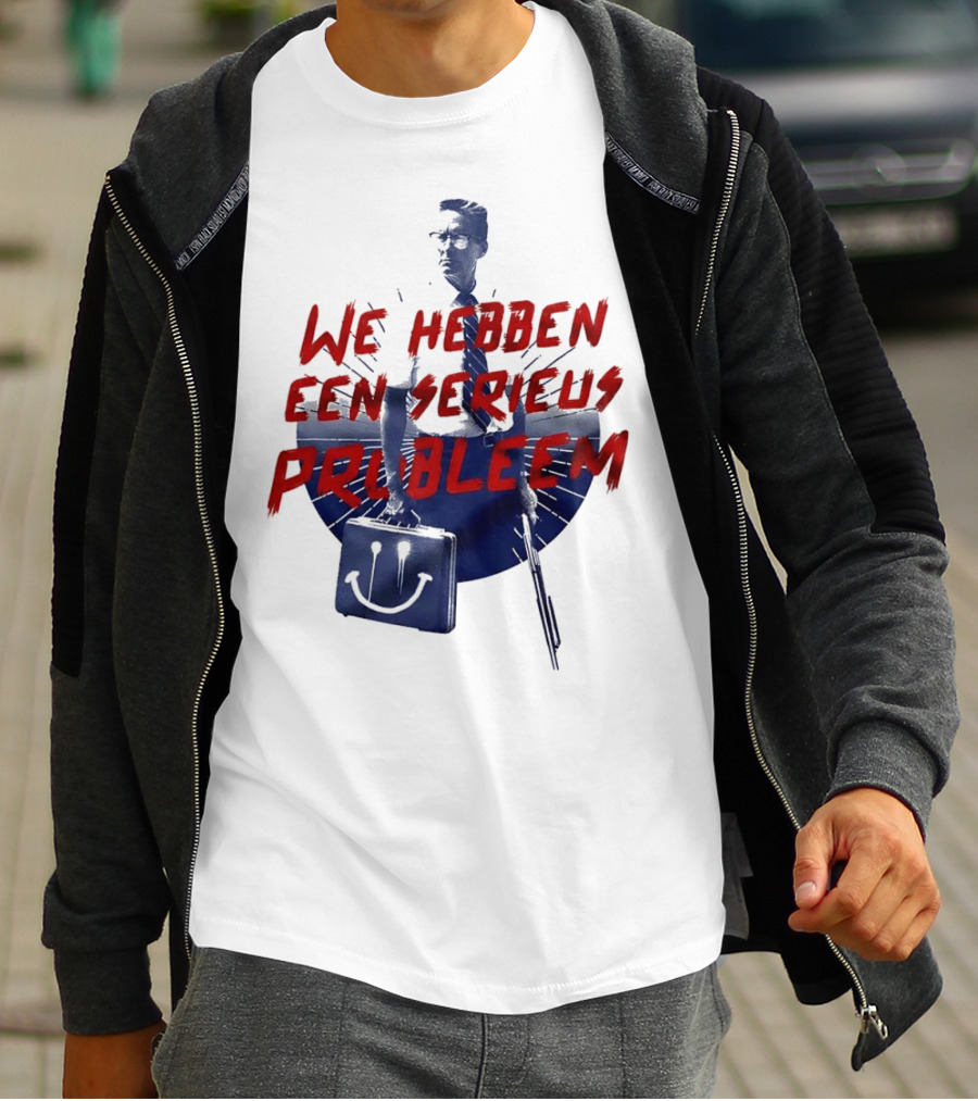 We Hebben Een Serieus Probleem Smiley Bag Man In Shadow T-Shirt