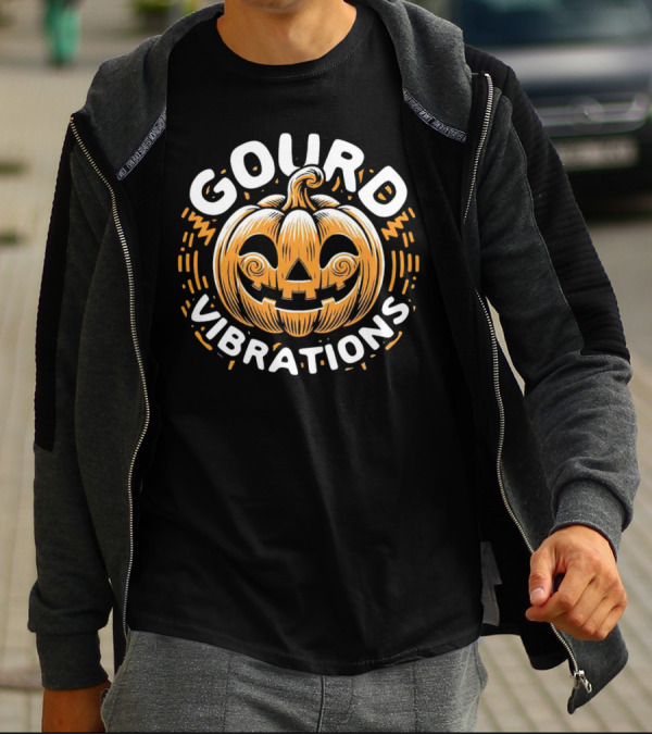 Gourd Vibrations Pumpkin Jack-O'-Lantern T-Shirt