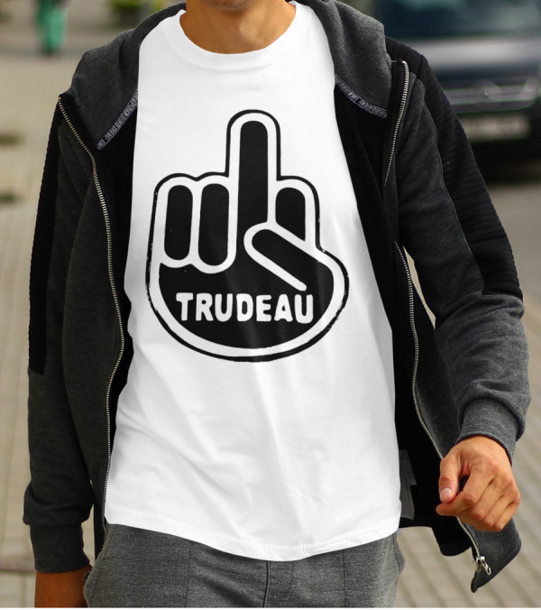 Trudeau Middle Finger Hand Gesture T-Shirt