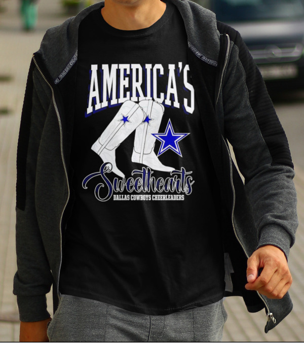 America's Sweethearts Dallas Cowboys Cheerleaders Boots T-Shirt