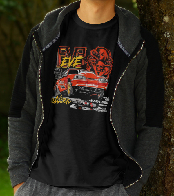 Eve Nic Roberts Devils Glue Racing Bully Tuned Nitrous Outlet Nitro Mustang T-Shirt