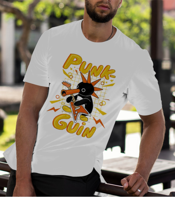 Punk-Guin Penguins Playing Musical Punk Guin T-Shirt