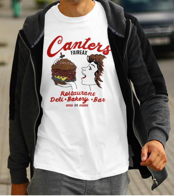 Canter's Deli Restaurant Bakery Bar Fairfax Los Angeles Open 24 Hours T-Shirt