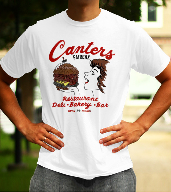 Canter's Deli Restaurant Bakery Bar Fairfax Los Angeles Open 24 Hours T-Shirt