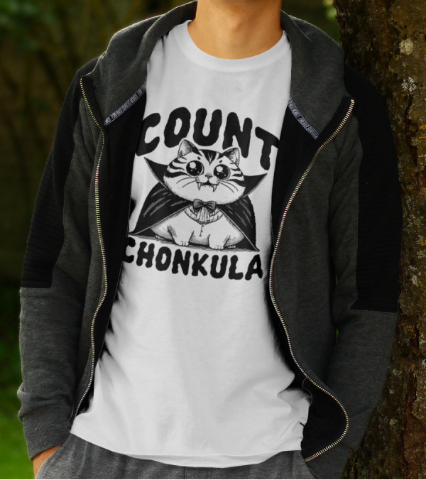 Count Chonkula Cat In Vampire Costume T-Shirt