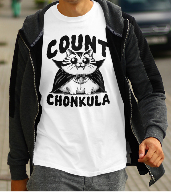 Count Chonkula Cat In Vampire Costume T-Shirt