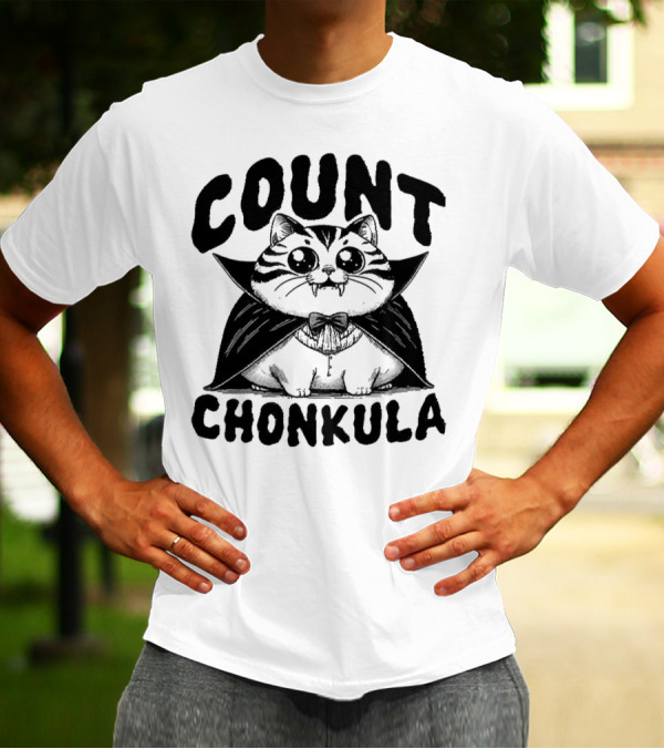 Count Chonkula Cat In Vampire Costume T-Shirt