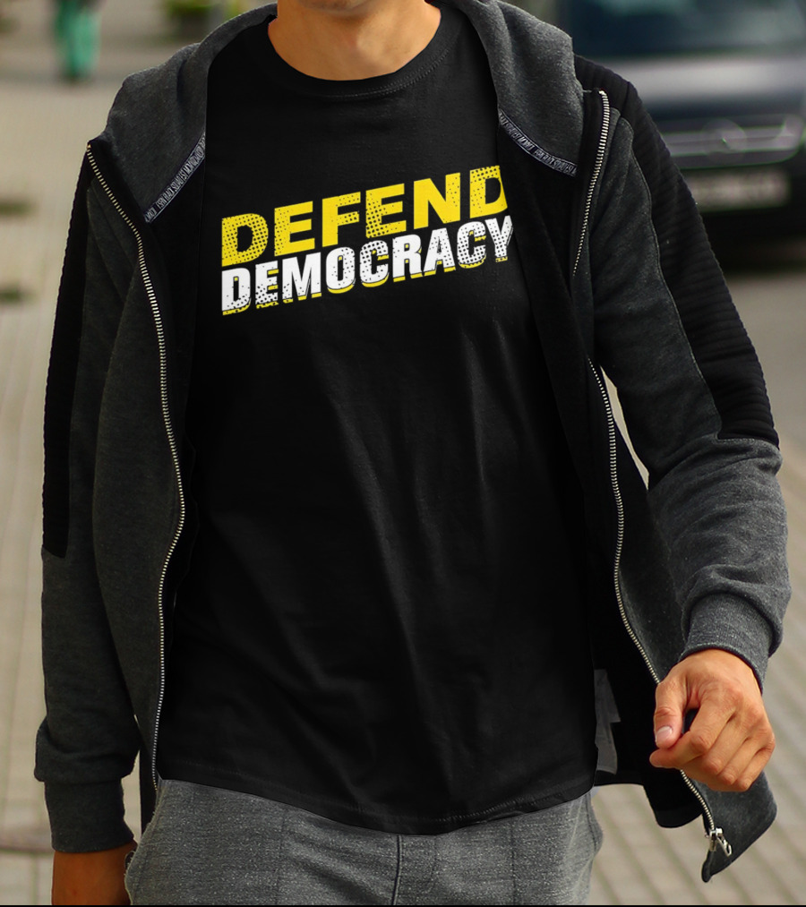 Defend Democracy Bold Vintage T-Shirt