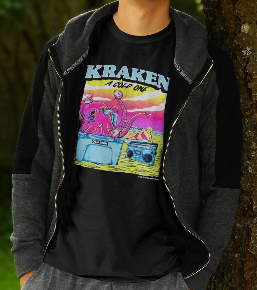 KRAKEN A COLD ONE OLD ROW BEACH CLUB T-Shirt