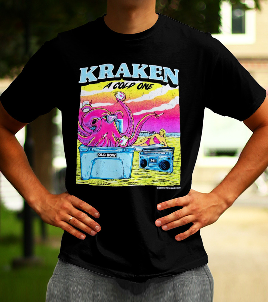KRAKEN A COLD ONE OLD ROW BEACH CLUB T-Shirt