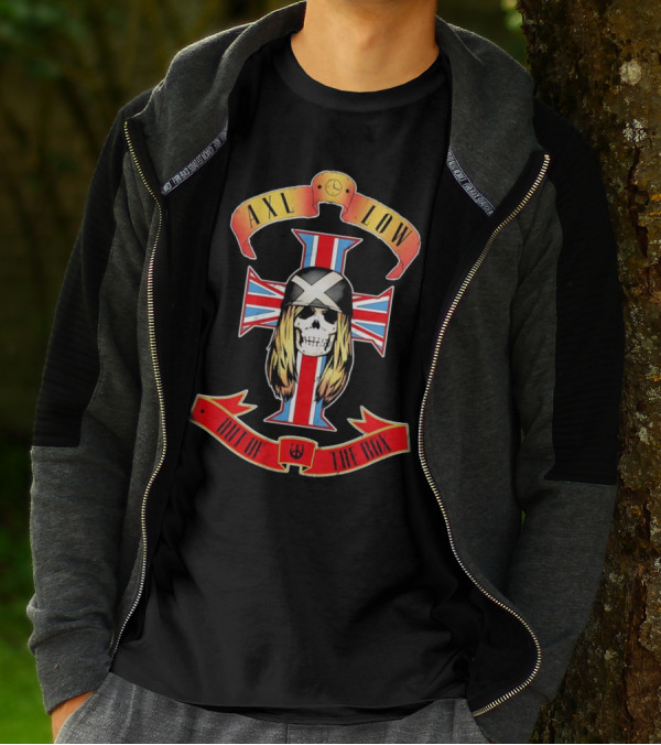 AXL LOW Skull Out Of The Box Union Jack Cross T-Shirt