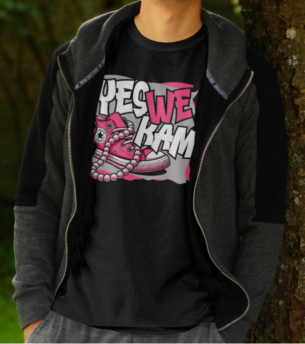 Yes We Kam Madam Shoes And Pearls Converse Sneakers T-Shirt