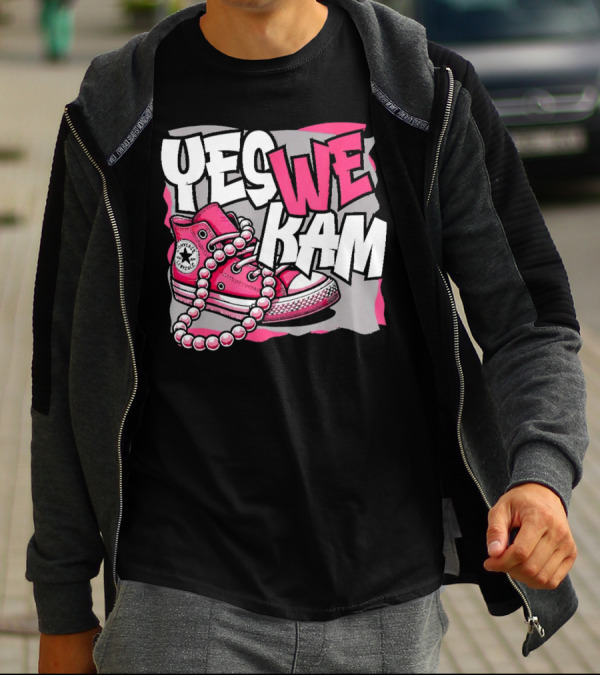 Yes We Kam Madam Shoes And Pearls Converse Sneakers T-Shirt