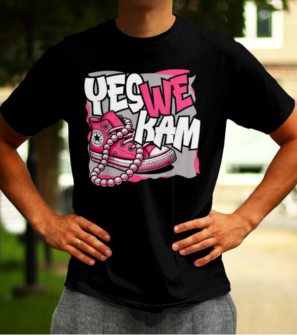 Yes We Kam Madam Shoes And Pearls Converse Sneakers T-Shirt