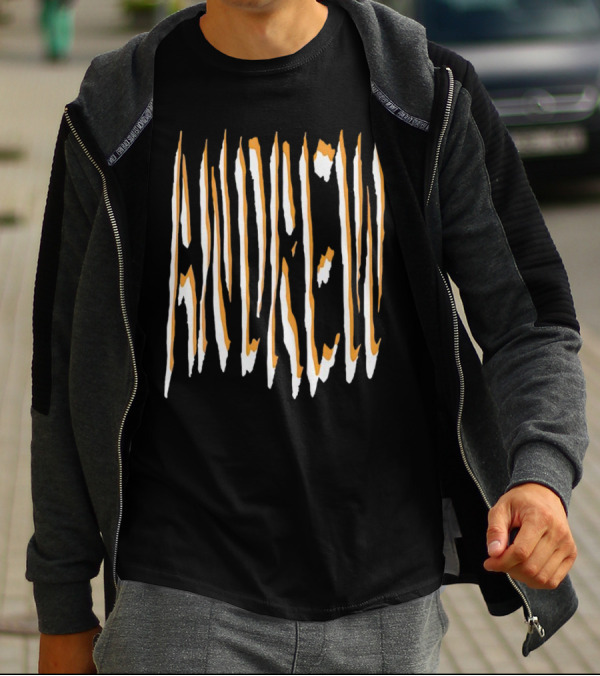 Euphoria Rue Bennett Zendaya Andrew Distorted Text T-Shirt