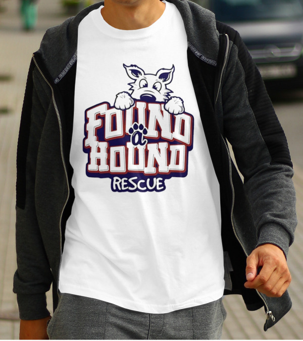 Found A Hound Rescue Dog Paw Prints T-Shirt