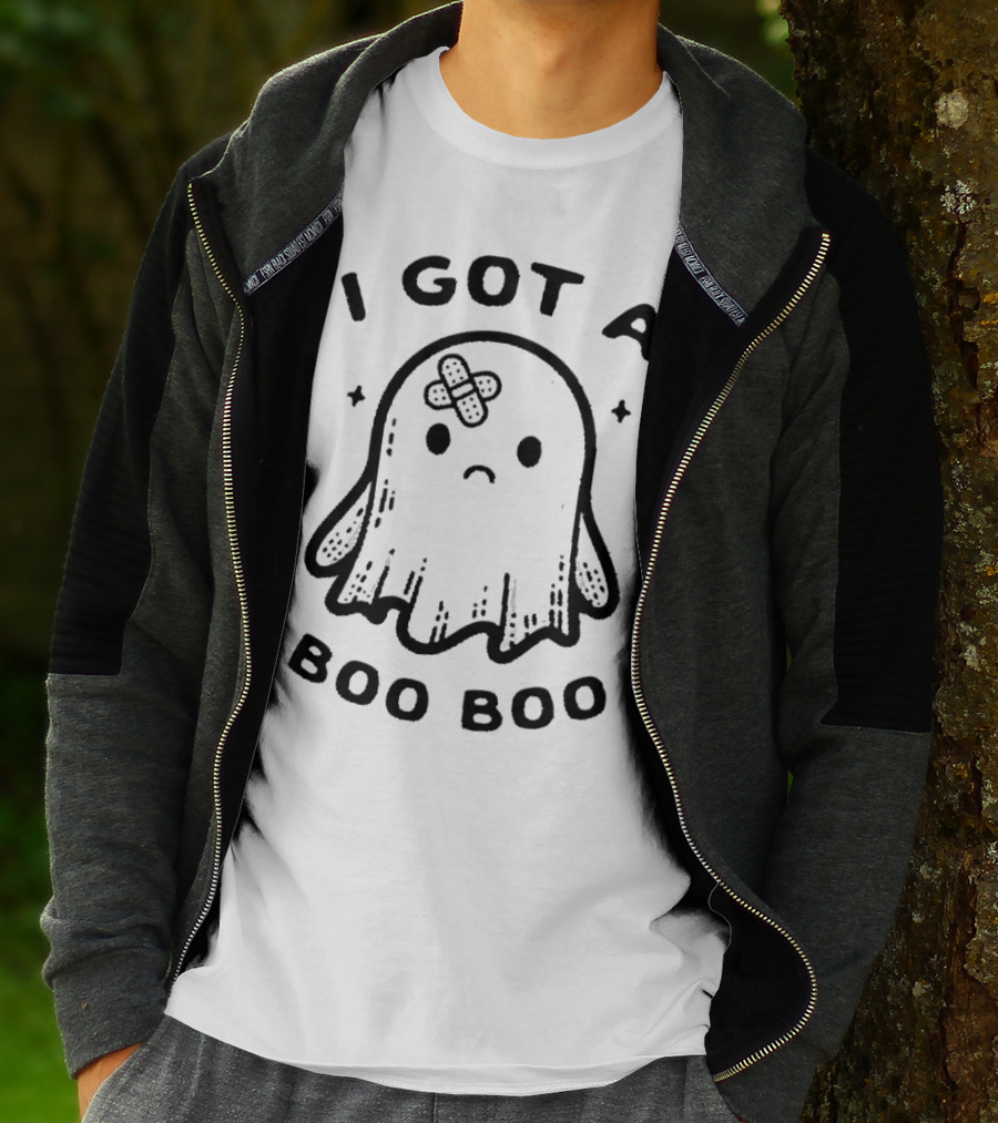 I Got A Boo Boo Ghost With Bandage On Head T-Shirt