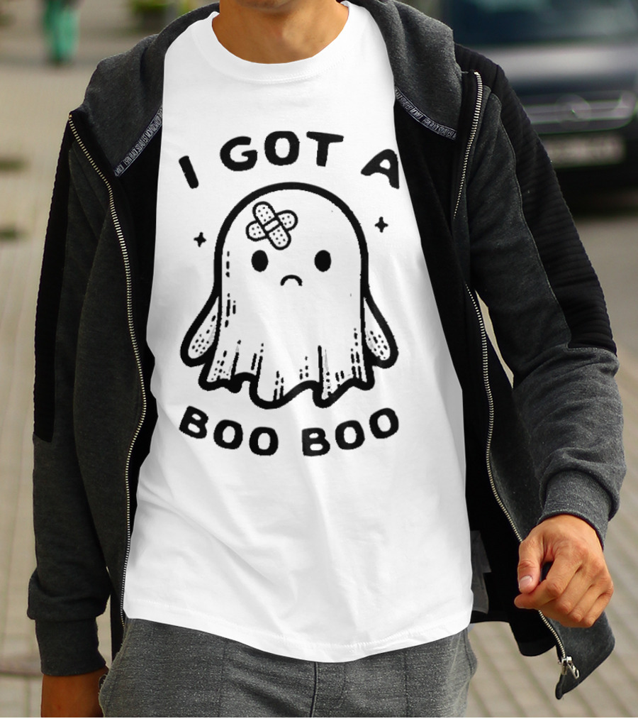 I Got A Boo Boo Ghost With Bandage On Head T-Shirt