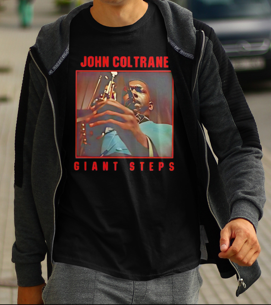 John Coltrane Giant Steps Album Cover Saxophone Iconic Jazz Image T-Shirt