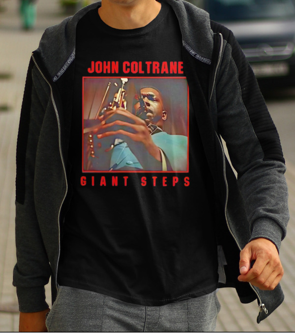 John Coltrane Giant Steps Album Cover Saxophone Iconic Jazz Image T-Shirt