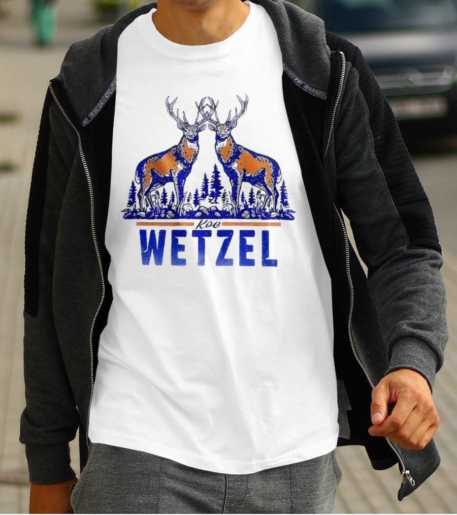 Koe Wetzel Double Deer Forest Blue Orange T-Shirt