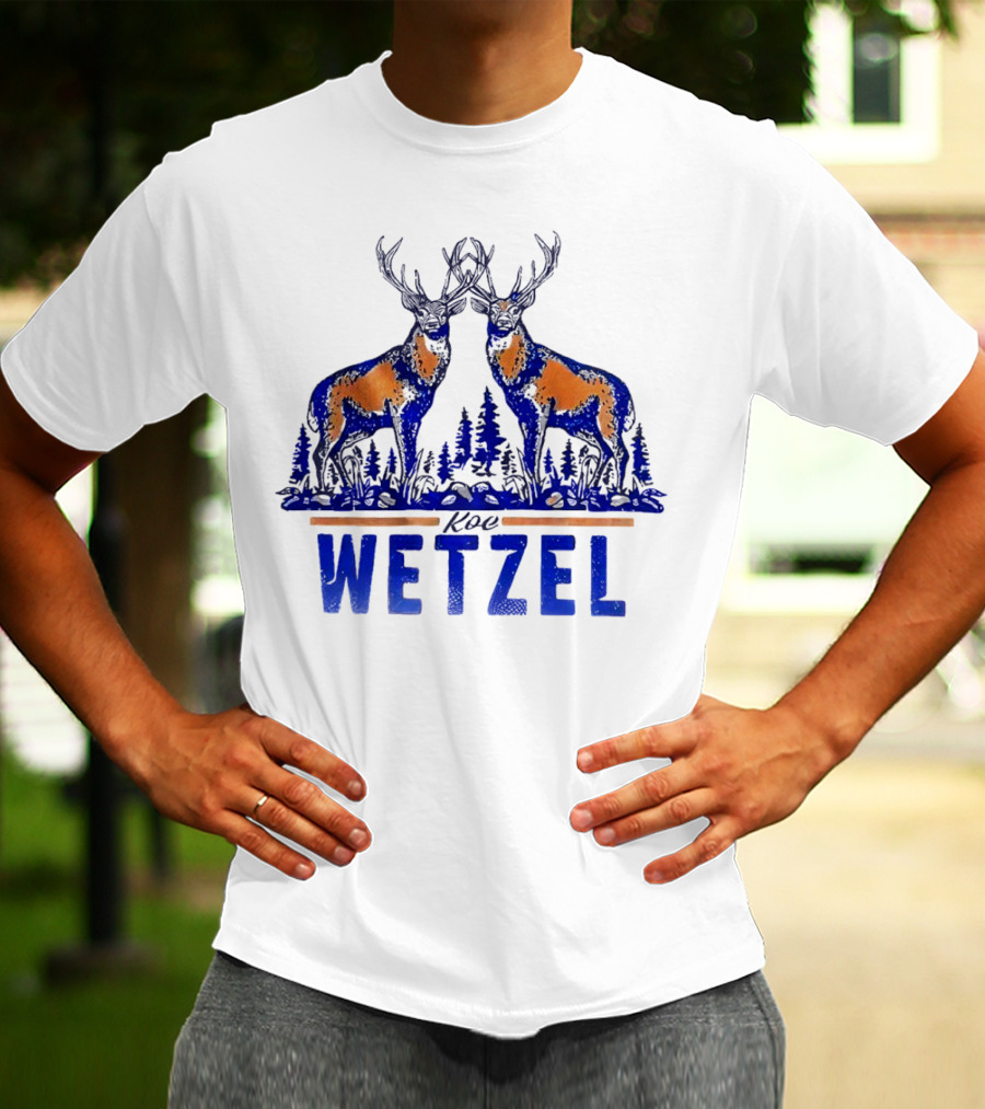 Koe Wetzel Double Deer Forest Blue Orange T-Shirt