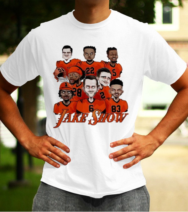 Jake Show Cartoon Cincinnati Bengals Football Players T-Shirt