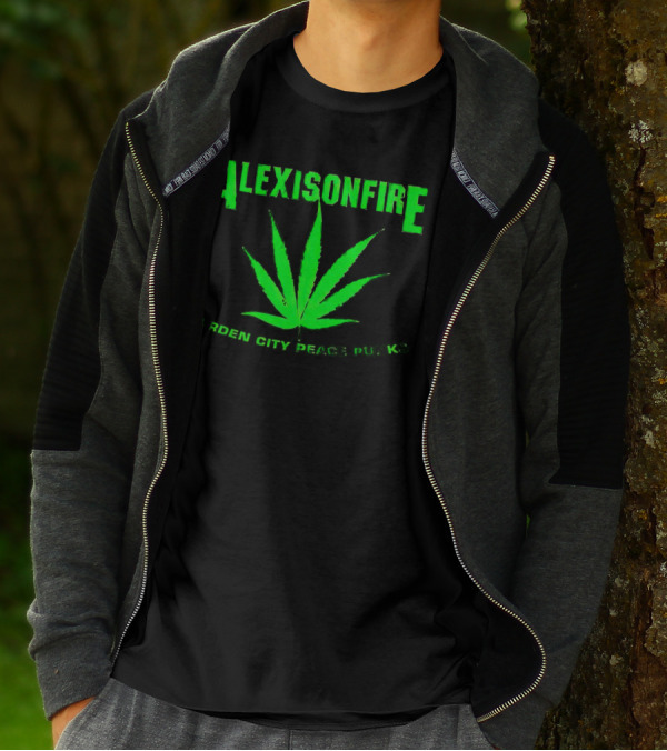 Alexisonfire Garden City Peace Punks Green Leaf T-Shirt