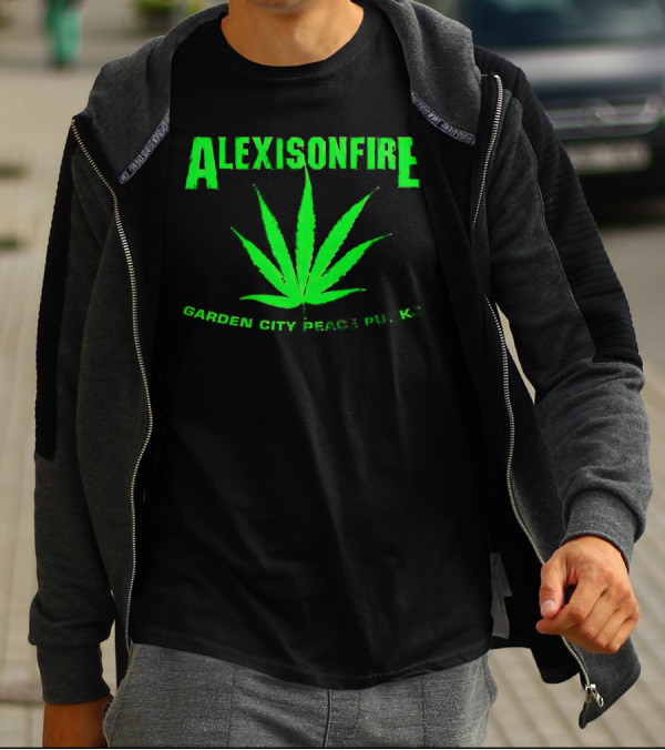 Alexisonfire Garden City Peace Punks Green Leaf T-Shirt