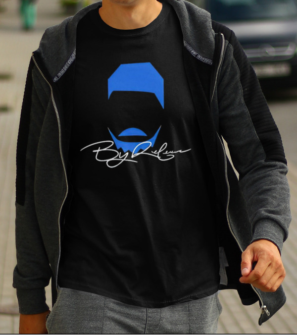 By Release Signature Blue Hat And Beard T-Shirt