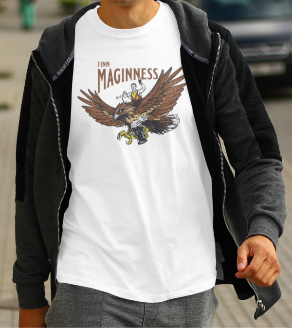 Finn Maginness Eagle Illustration With Number 37 And Football T-Shirt