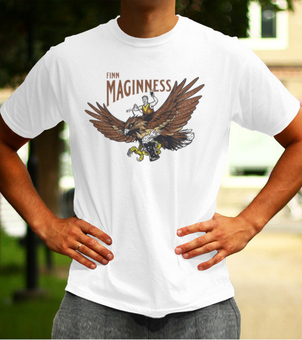Finn Maginness Eagle Illustration With Number 37 And Football T-Shirt