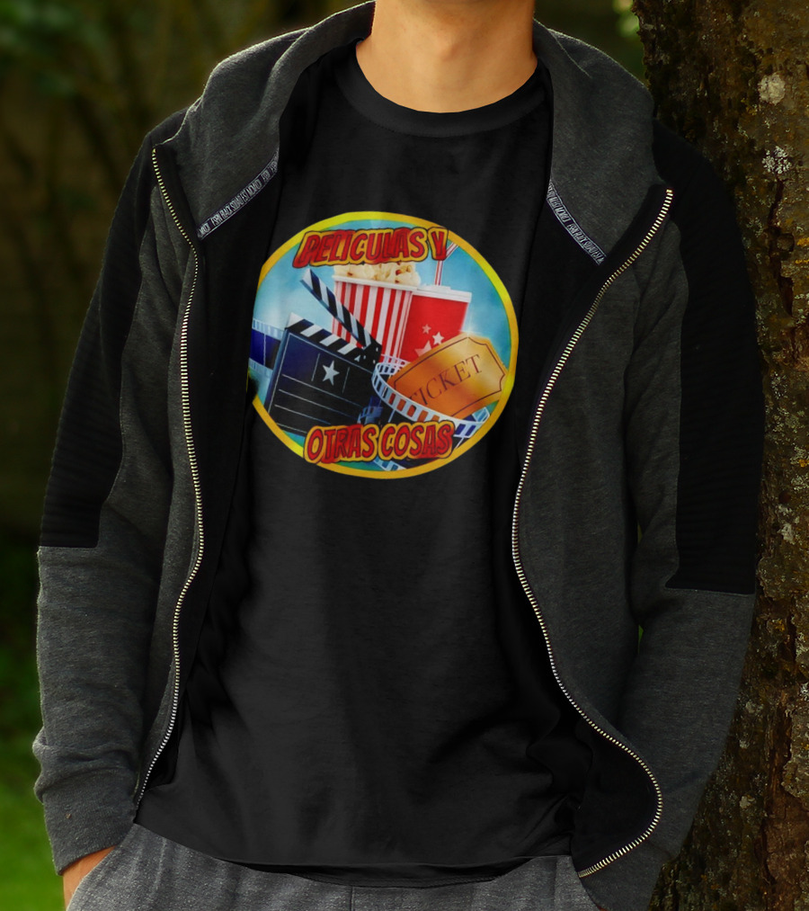 Peliculas Y Otras Cosas Con Claqueta, Palomitas, Ticket, Refresco Y Cine T-Shirt