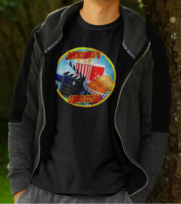 Peliculas Y Otras Cosas Con Claqueta, Palomitas, Ticket, Refresco Y Cine T-Shirt