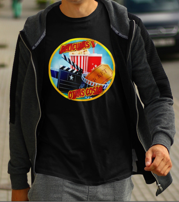 Peliculas Y Otras Cosas Con Claqueta, Palomitas, Ticket, Refresco Y Cine T-Shirt