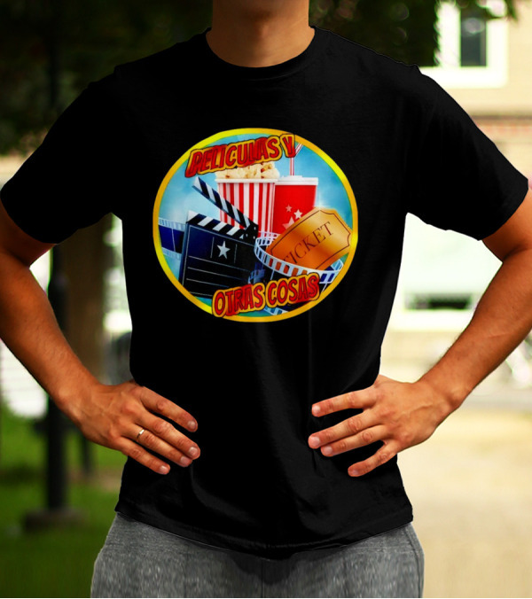Peliculas Y Otras Cosas Con Claqueta, Palomitas, Ticket, Refresco Y Cine T-Shirt