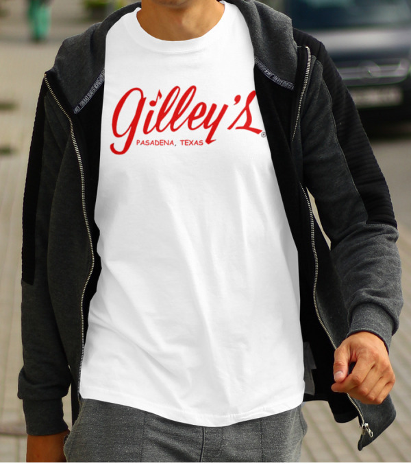 Gilley's Pasadena Texas Retro Logo Red Script T-Shirt