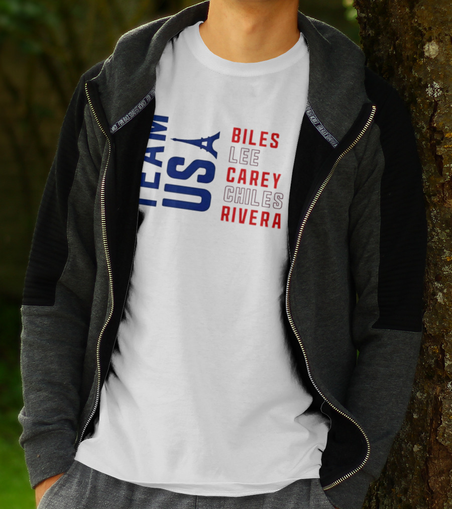 Team USA Biles Lee Carey Chiles Rivera T-Shirt