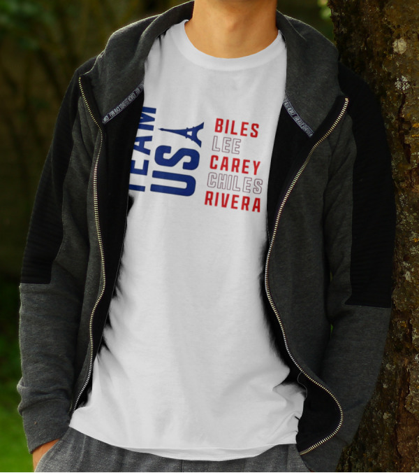 Team USA Biles Lee Carey Chiles Rivera T-Shirt