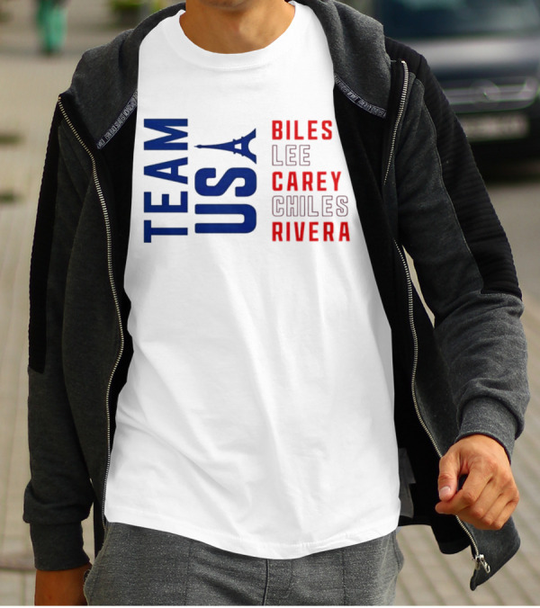Team USA Biles Lee Carey Chiles Rivera T-Shirt