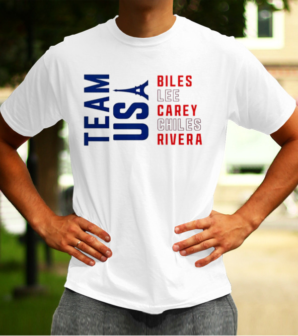 Team USA Biles Lee Carey Chiles Rivera T-Shirt