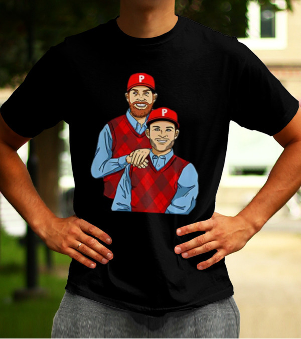 Phillies Step Brothers Movie Parody With Red Caps And Argyle Sweaters T-Shirt