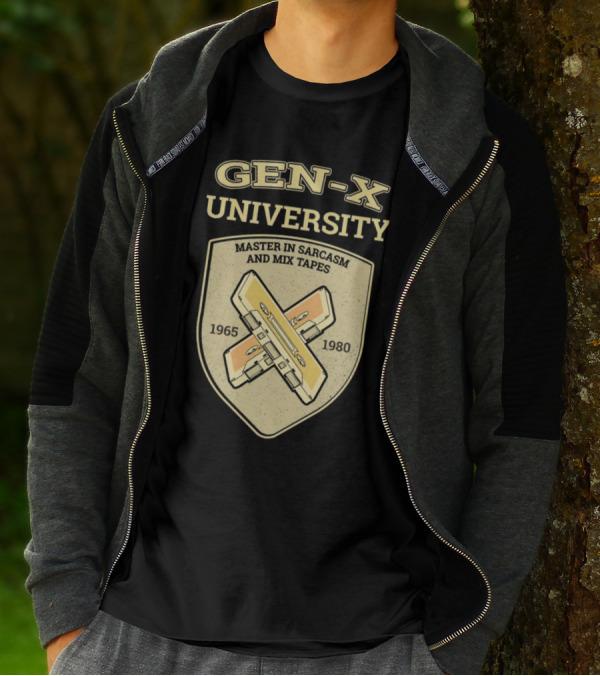 Gen-X University Master In Sarcasm And Mix Tapes 1965-1980 T-Shirt