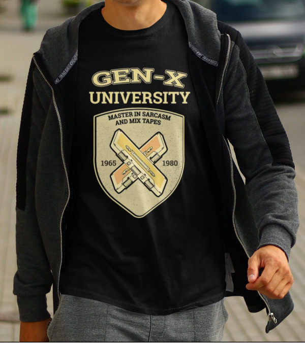 Gen-X University Master In Sarcasm And Mix Tapes 1965-1980 T-Shirt