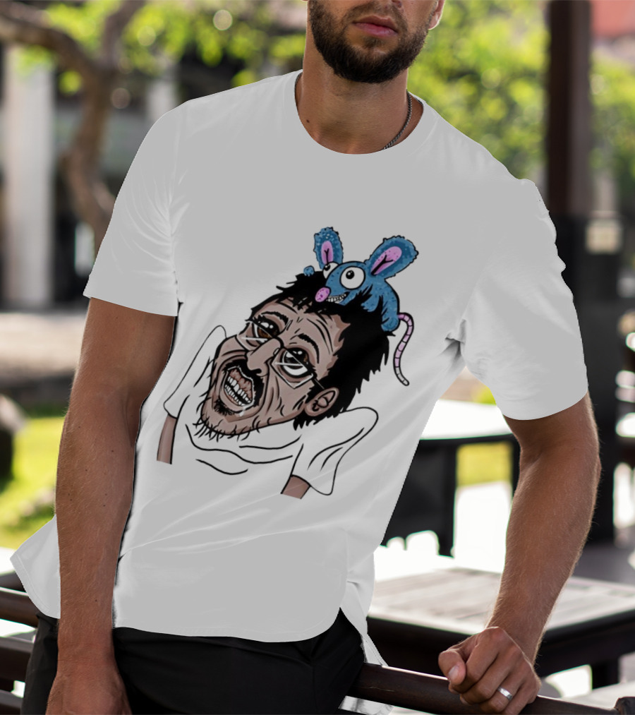 Ricky Berwick With Cartoon Rat On Head T-Shirt