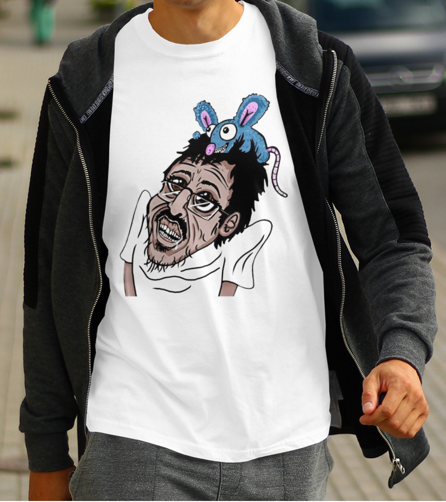 Ricky Berwick With Cartoon Rat On Head T-Shirt