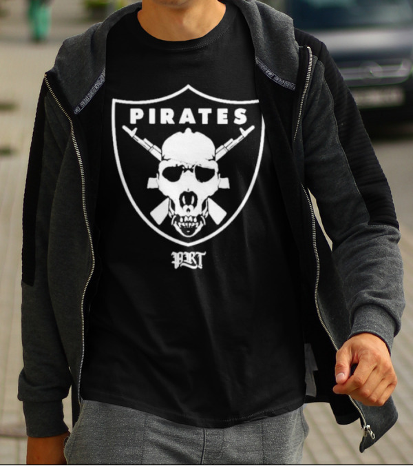Pirates PRT Skull Emblem With Crossed Rifles T-Shirt