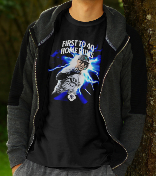 First To 40 Home Runs Aaron Judge New York Yankees T-Shirt
