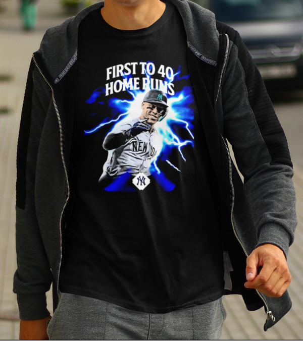 First To 40 Home Runs Aaron Judge New York Yankees T-Shirt