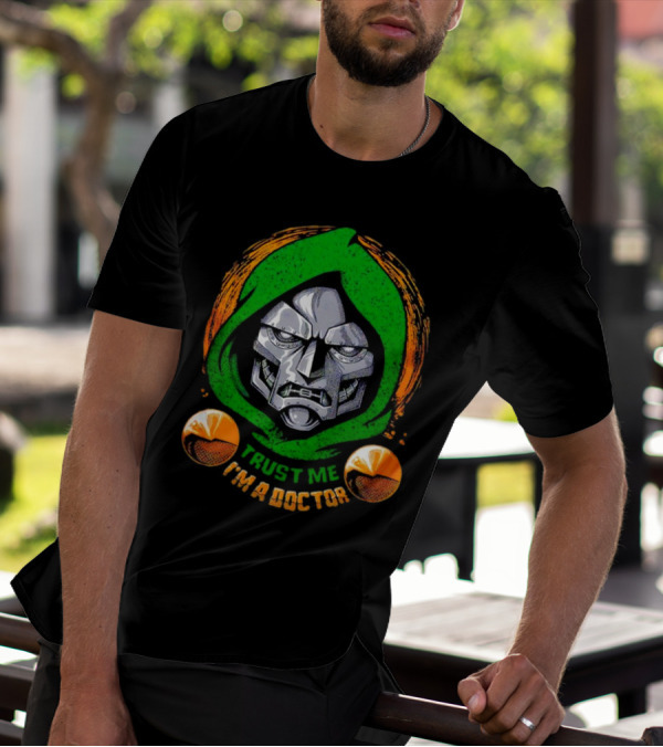 Doctor Doom Trust Me I'm A Doctor Villain Face Mask T-Shirt